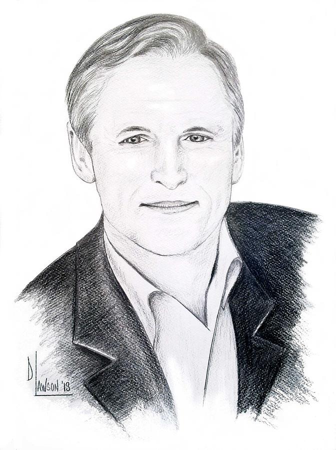 John Grisham #2 Drawing by Dave Lawson