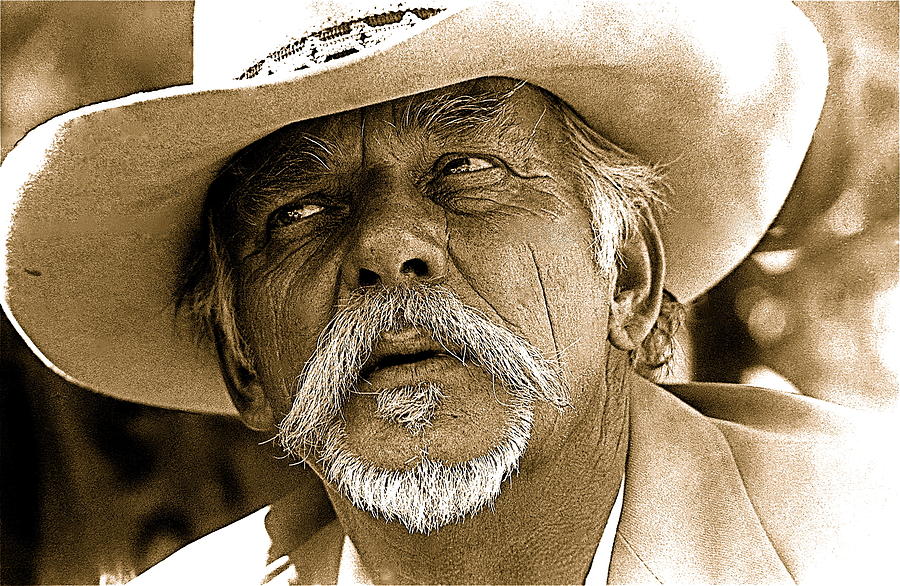 John Kane Mourner Sid Wilsons Funeral Pick em Up Ranch Tombstone Arizona 1981 #3 Photograph by David Lee Guss