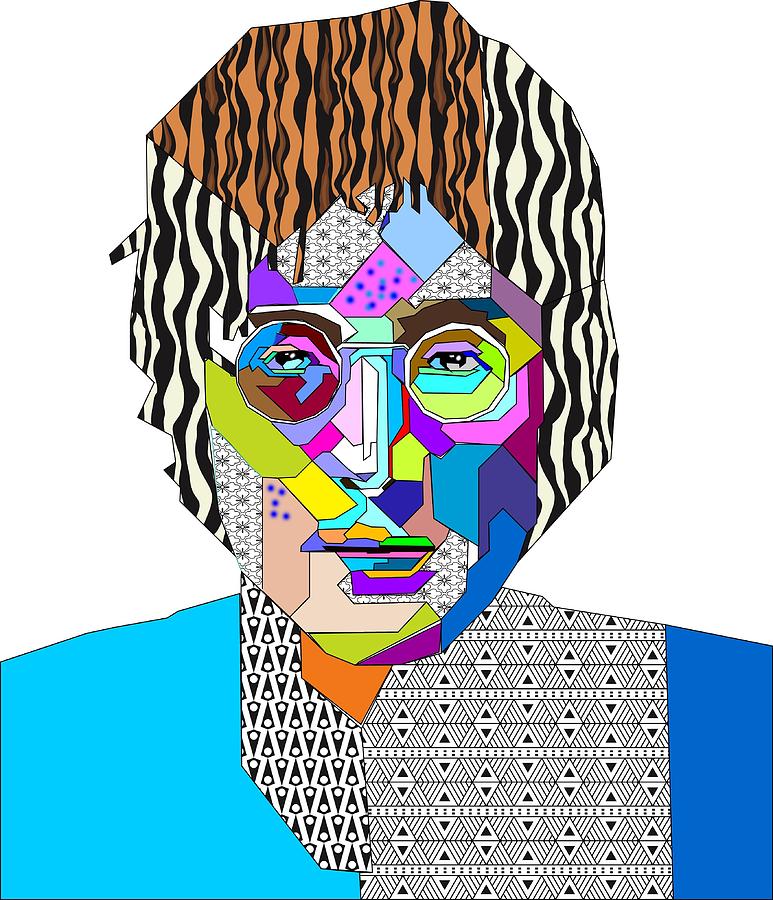 John Lennon #2 Mixed Media by Bogdan Floridana Oana