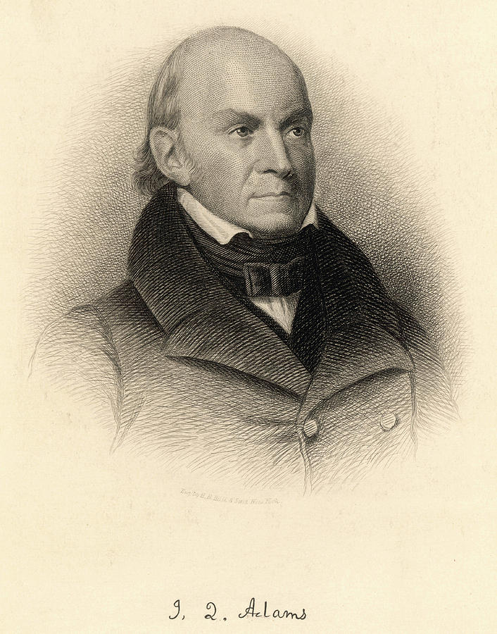 John Quincy Adams Us President Drawing by Mary Evans Picture Library