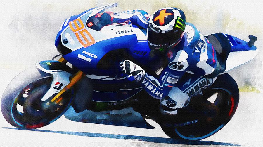 Jorge Lorenzo - fastest lap Digital Art by Don Kuing | Fine Art America