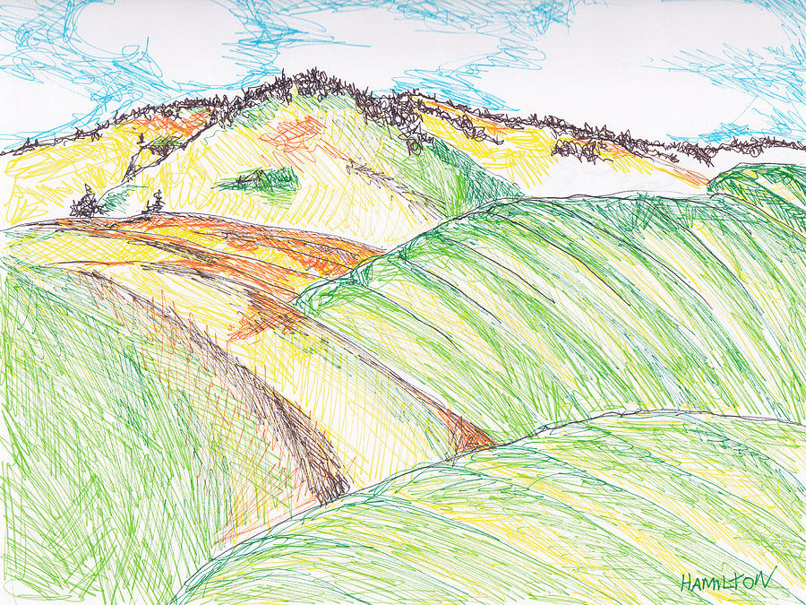 Kamiak Butte Drawing by Sarah Hamilton - Fine Art America