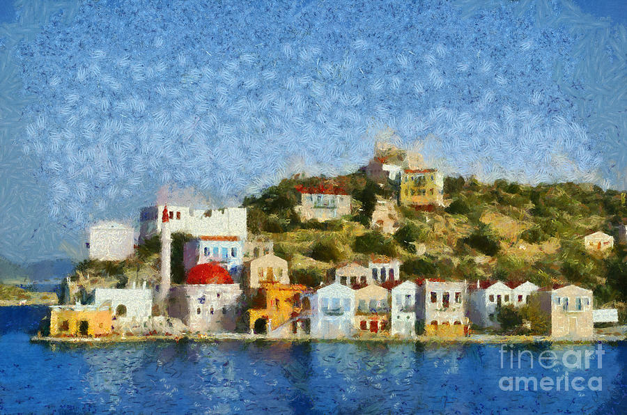 Kastellorizo island #10 Painting by George Atsametakis