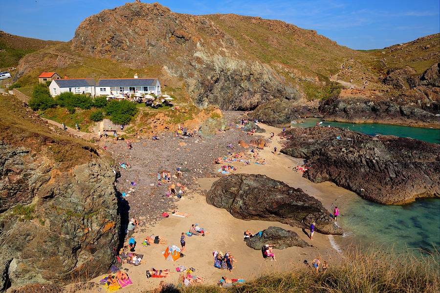 Kynance Cove The Lizard near Helston Cornwall England UK on a beautiful ...