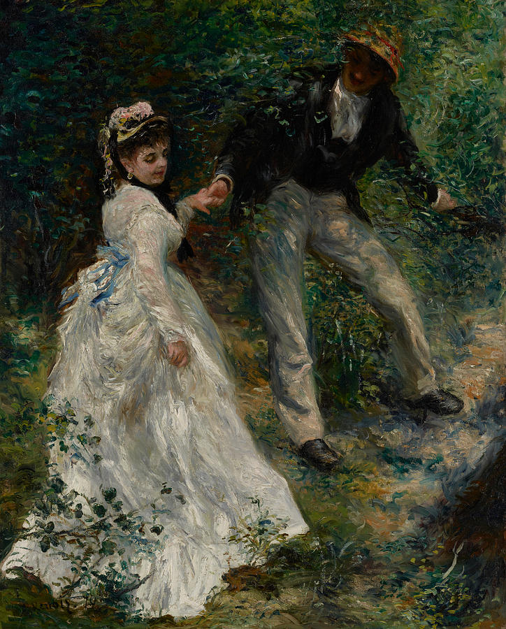 La Promenade #10 Painting by Pierre-Auguste Renoir