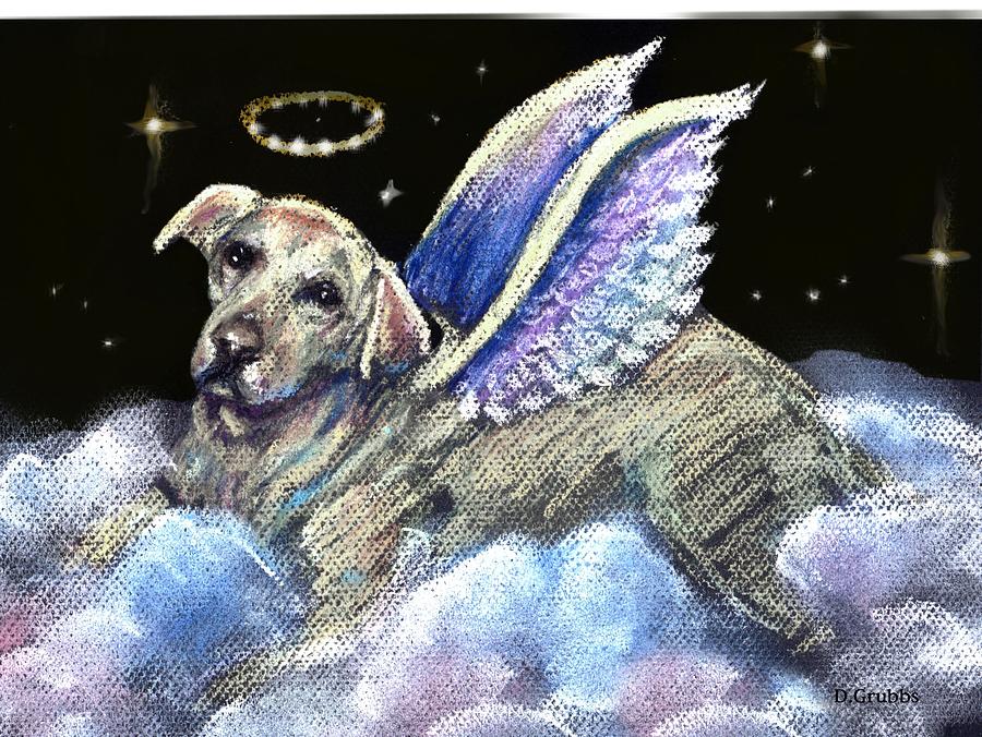 Dog Pastel - Labrador Retriever Angel #2 by Darlene Grubbs