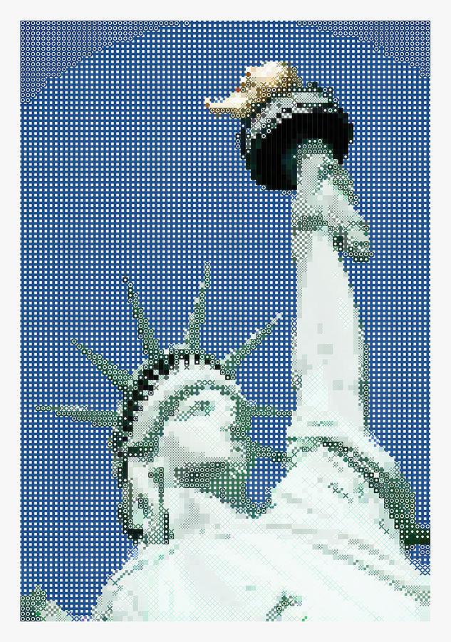 Lady Liberty #3 Painting by Celestial Images