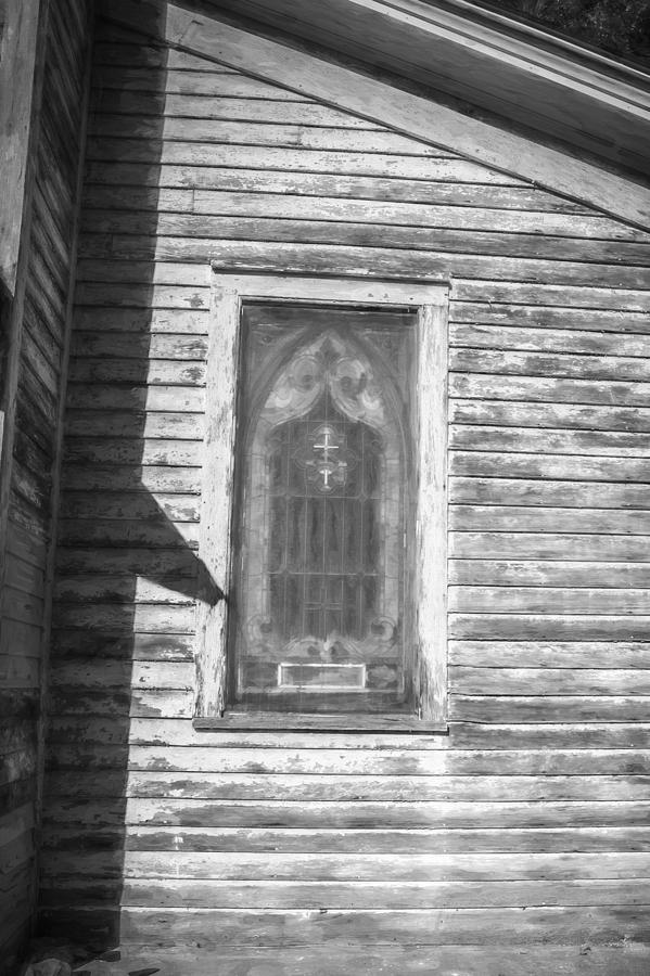 Lafayette Baptist Church Lafayette Sussex County NJ Painted BW #2 Photograph by Rich Franco