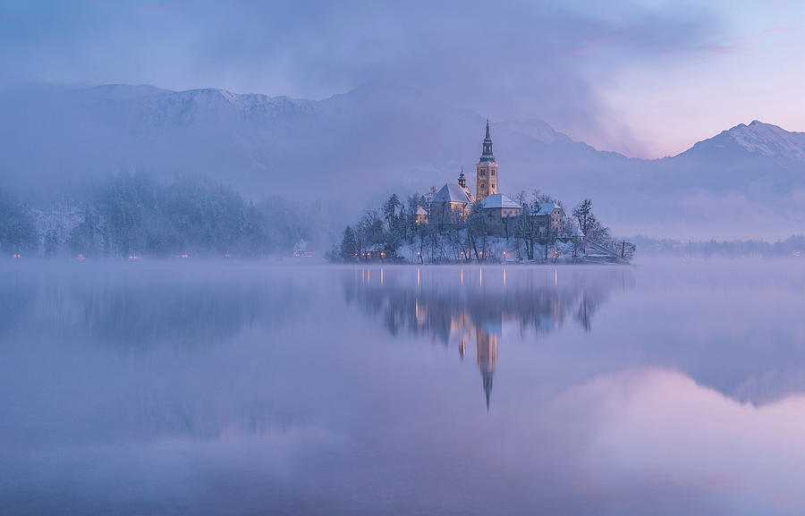 Winter Photograph - Lake Bled #2 by Ales Krivec
