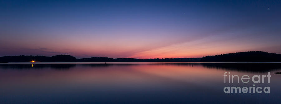 Lake Lanier after Sunset Photograph by Bernd Laeschke