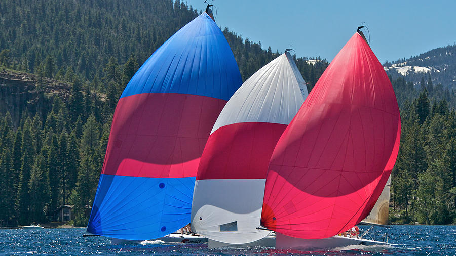 Lake Tahoe Spinnakers #4 Photograph by Steven Lapkin