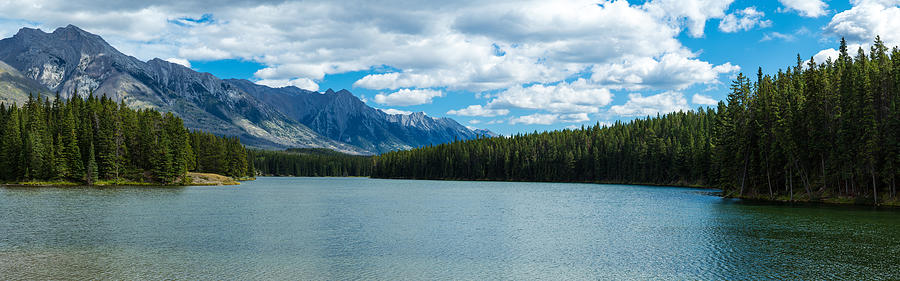 Banff National Park Photograph - Lake With Canadian Rockies #2 by Panoramic Images