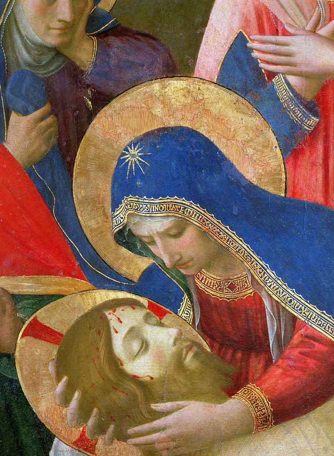 Madonna Painting - Lamentation over the Dead Christ by Fra Angelico