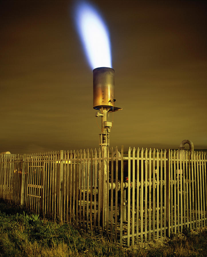 Landfill Gas Flare Photograph by Robert Brook/science Photo Library ...