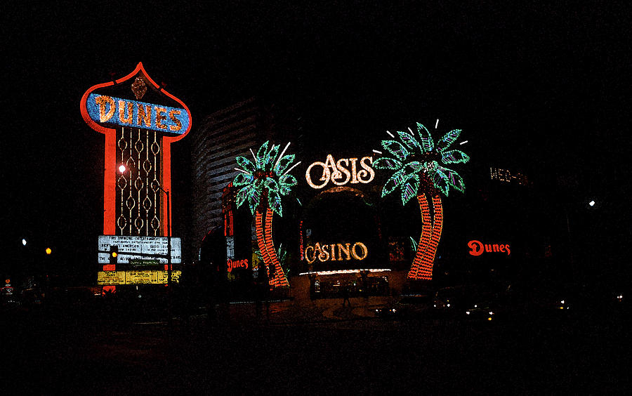 Las Vegas with Watercolor Effect #2 Photograph by Frank Romeo