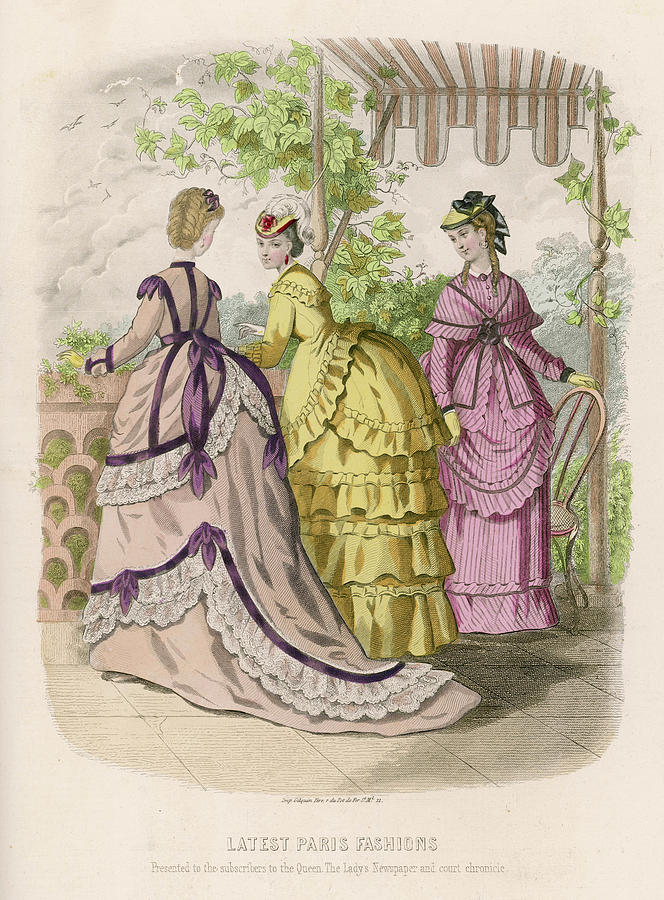 Latest Paris Fashion Of 1869 #2 by Mary Evans Picture Library