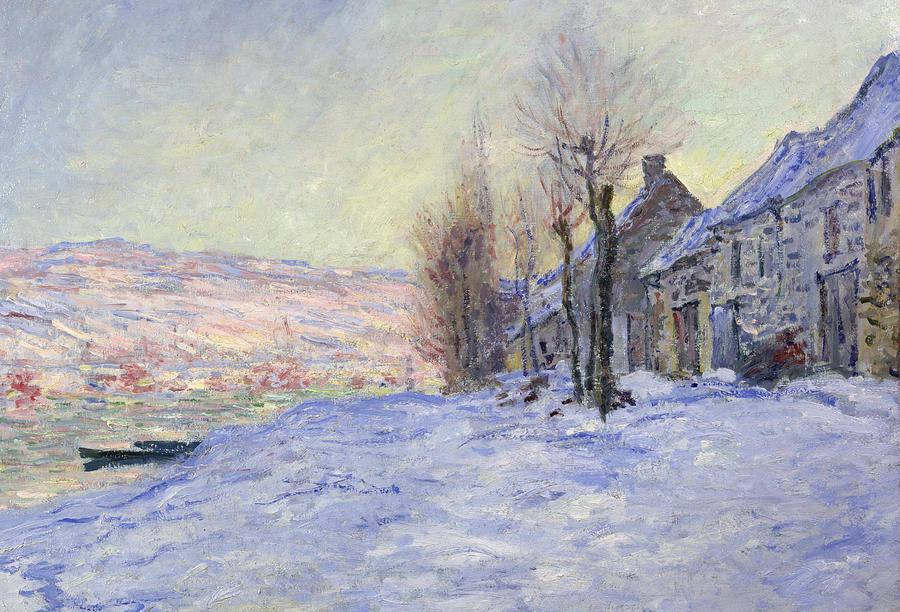 Claude Monet Painting - Lavacourt under Snow by Claude Monet