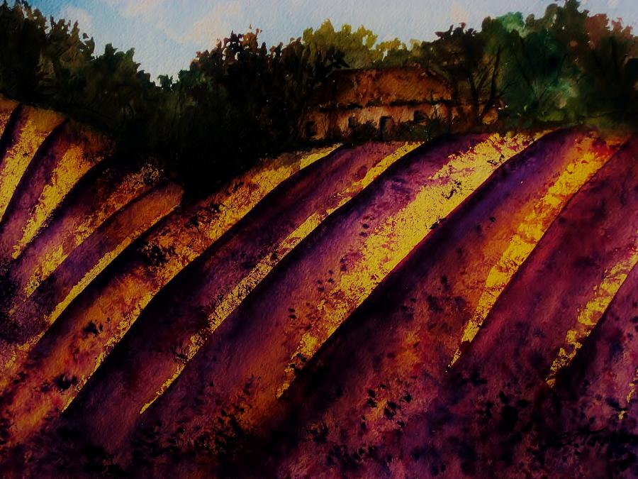 Lavender Fields Painting by Lil Taylor