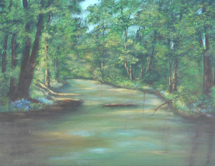 Lazy River Painting by Nancy Lucks - Fine Art America