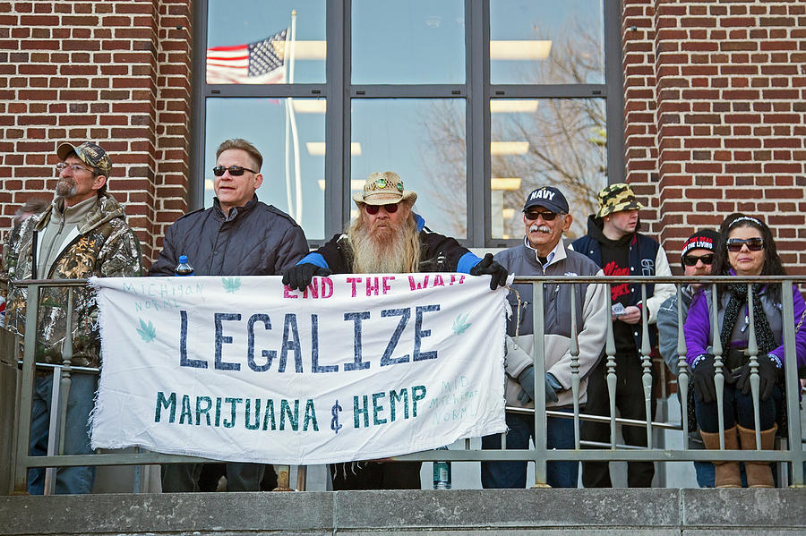 University Of Michigan Photograph - Legalisation Of Marijuana Rally #2 by Jim West