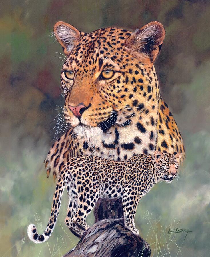 Animal Painting - Leopard #3 by David Stribbling