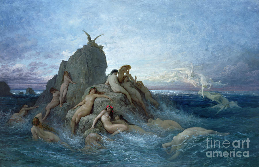 Les Oceanides Painting by Gustave Dore