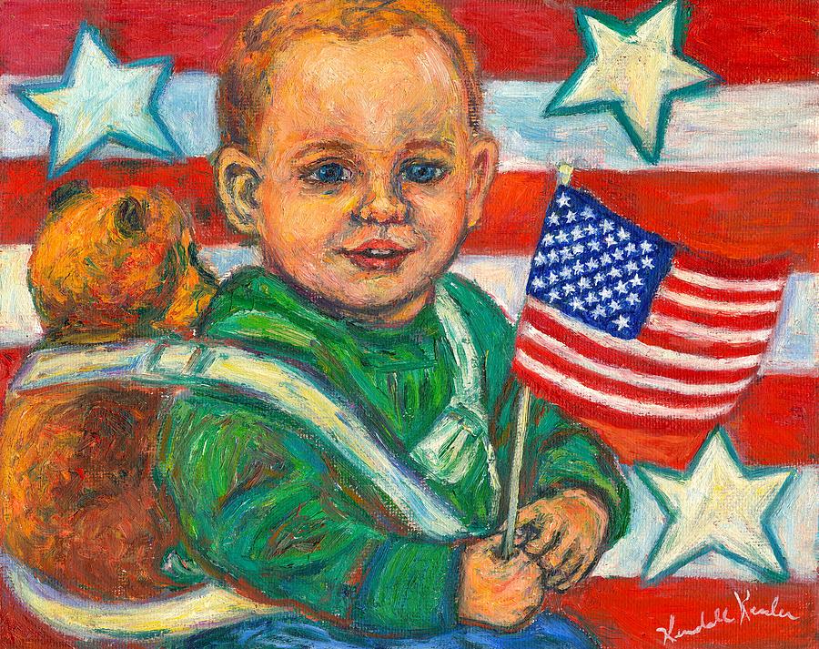 Flag Painting - Liberty by Kendall Kessler