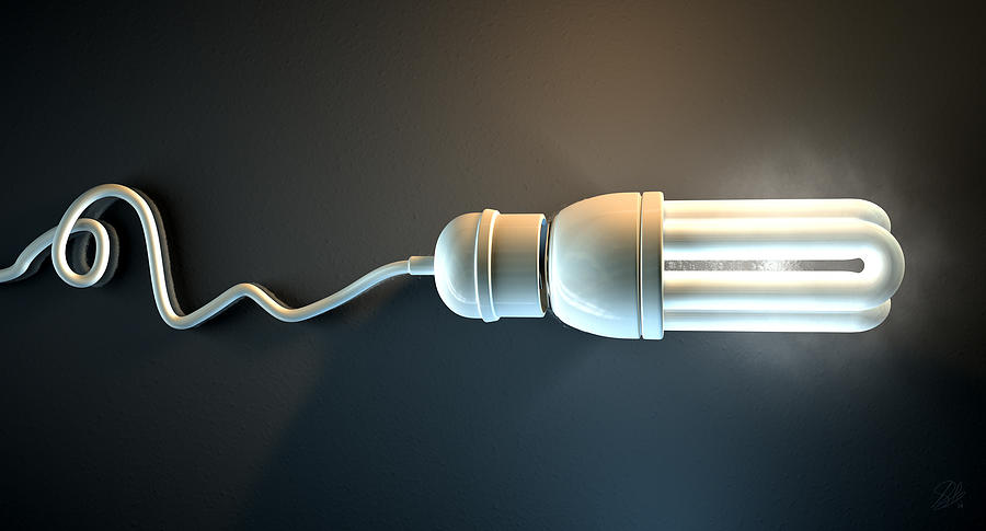 Light Bulb Dramatic Digital Art