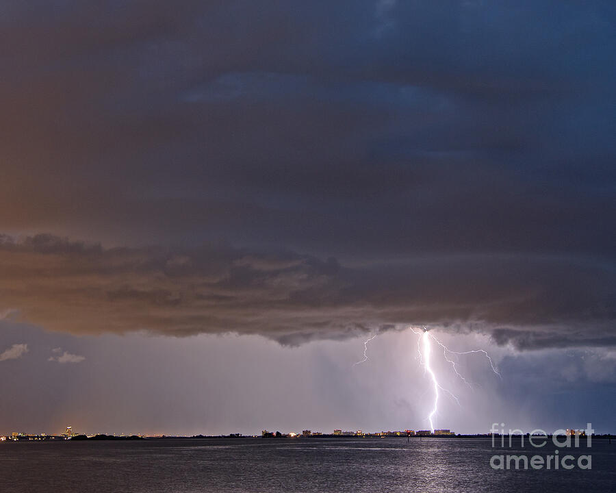 Lightning in Clearwater Photograph by Stephen Whalen - Fine Art America