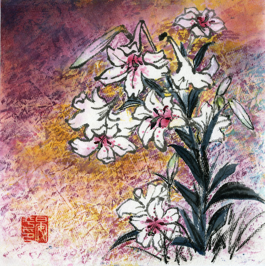 Lily #2 Painting by Ping Yan