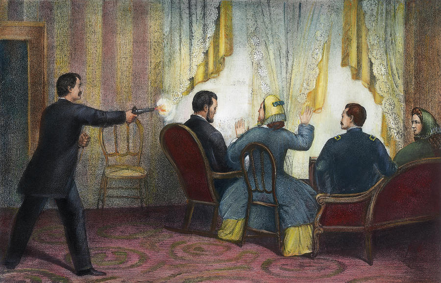 Lincoln Assassination, 1865 #2 Painting by Granger