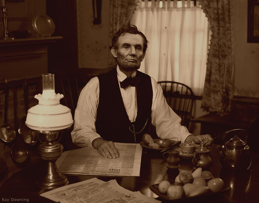 Lincoln at Breakfast Digital Art by Ray Downing