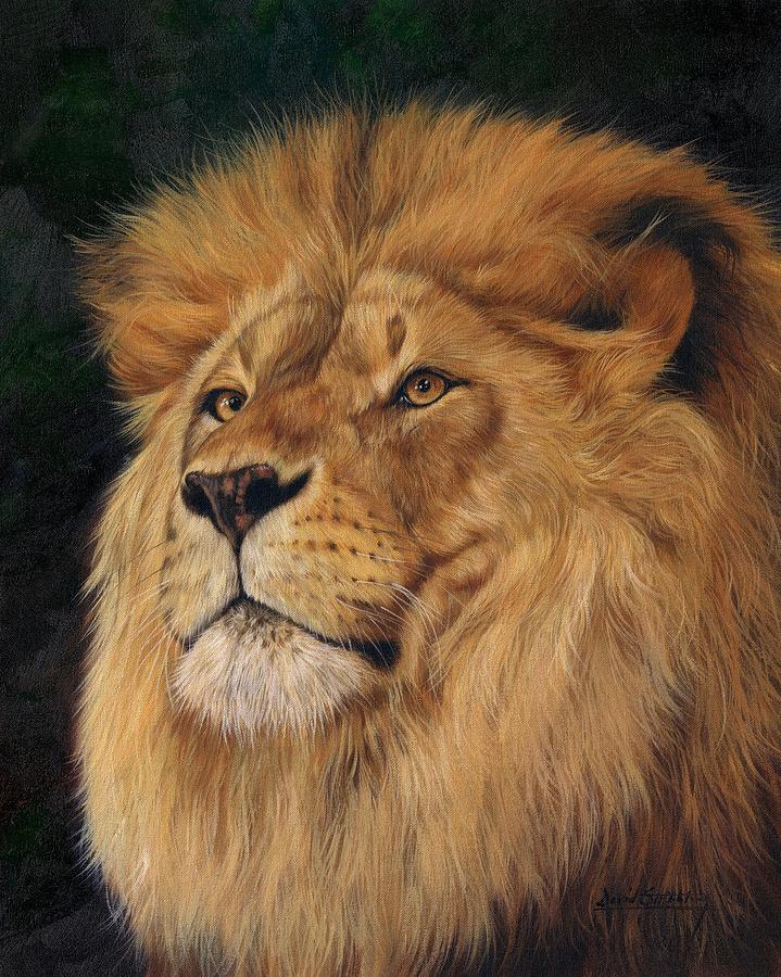 Lion #11 Painting by David Stribbling