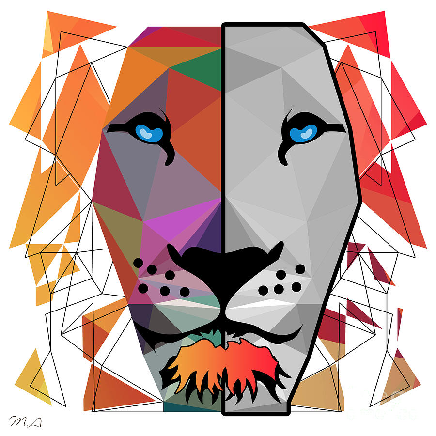 Nature Digital Art - Lion by Mark Ashkenazi