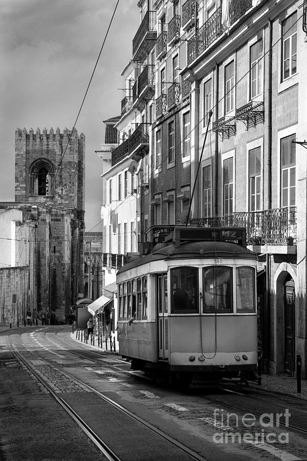 Architecture Photograph - Lisbon Tram #3 by Carlos Caetano