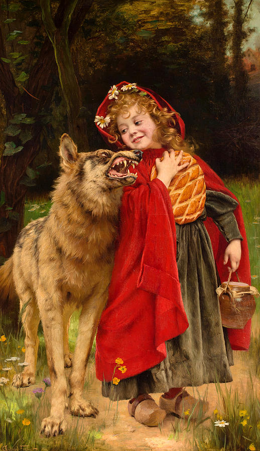 Little Red Riding Hood Painting by Gabriel Joseph Marie Augustin ...