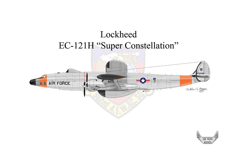 Lockheed EC-121H Super Constellation #3 Digital Art by Arthur Eggers