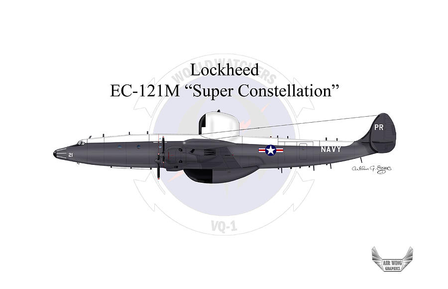 Lockheed EC-121M Super Constellation #2 Digital Art by Arthur Eggers