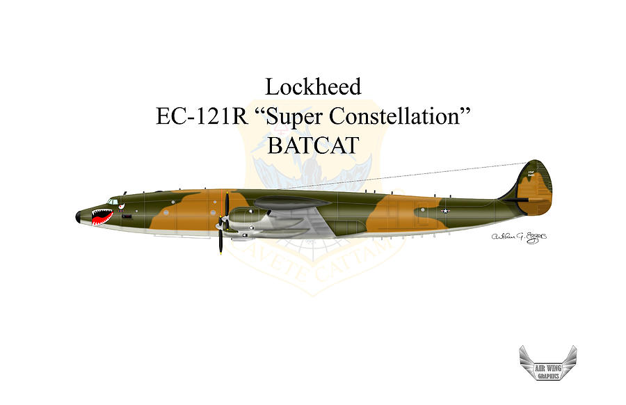 Lockheed EC-121R Batcat #4 Digital Art by Arthur Eggers