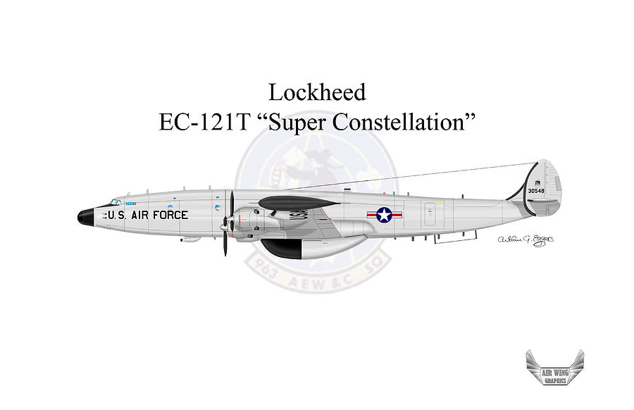 Lockheed EC-121T Super Constellation #2 Digital Art by Arthur Eggers