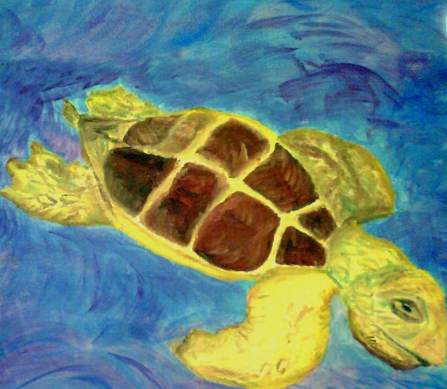 Loggerhead Freed Painting by Suzanne Berthier