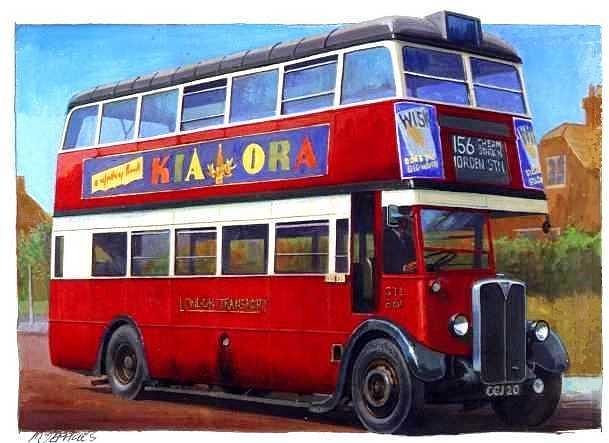 London Transport STL #1 Painting by Mike Jeffries