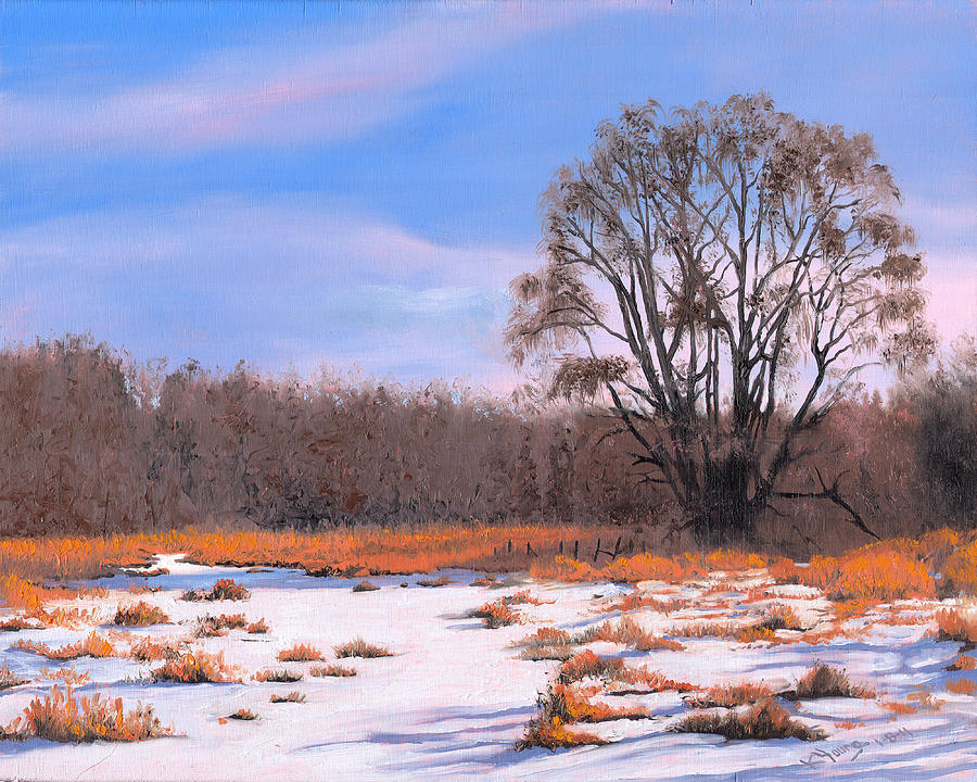 Landscape Painting - Lone Willow #2 by Kenneth Young