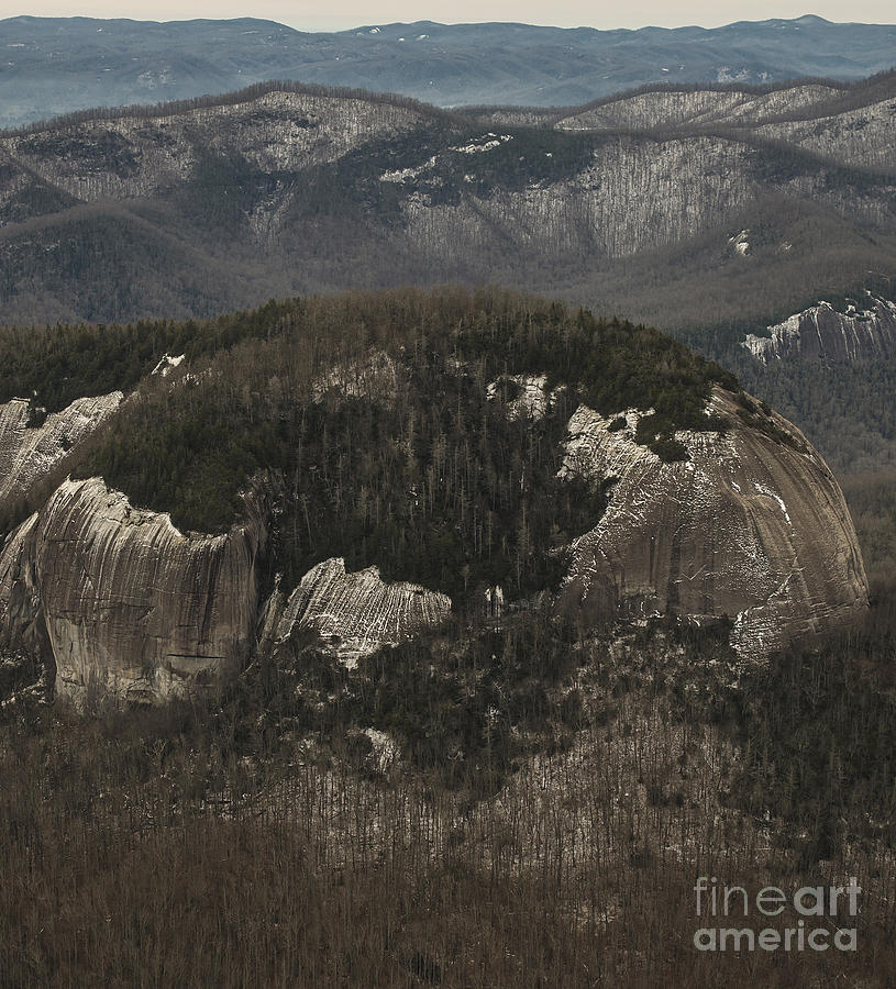 Looking Glass Rock by Blue Ridge Parkway - Aerial Photo #4 Photograph by David Oppenheimer