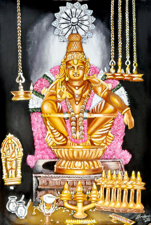 Lord Ayyappan #2 Painting by Sankaranarayanan