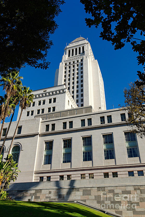 Architecture Photograph - Los Angeles City Hall #2 by Jamie Pham