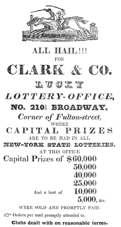 Lottery Advertisement #2 Painting by Granger