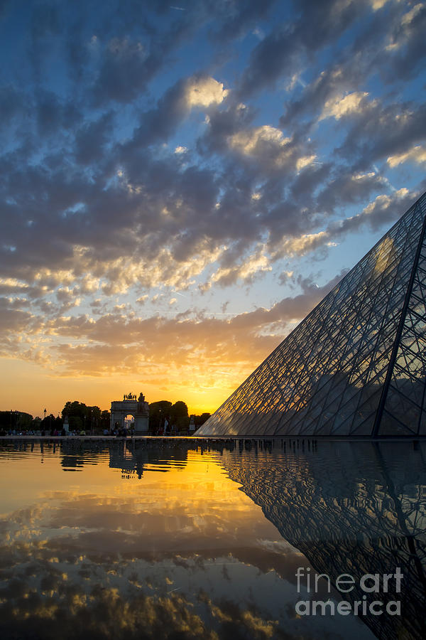 Louvre Sunset #1 Photograph by Brian Jannsen