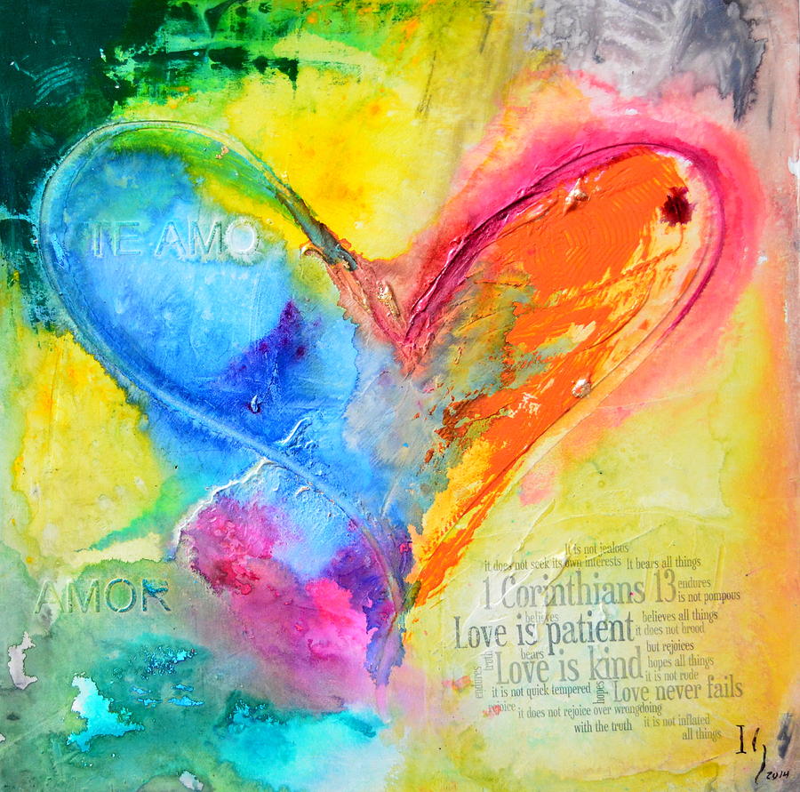 Heart Painting - Love Never Fails #2 by Ivan Guaderrama