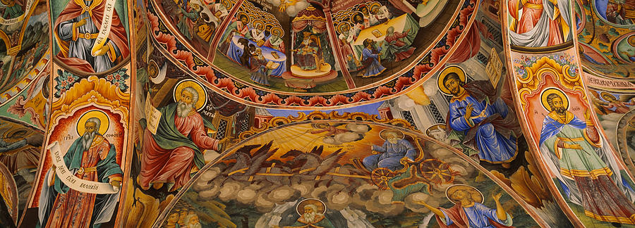 Architecture Photograph - Low Angle View Of Fresco On The Ceiling #2 by Panoramic Images